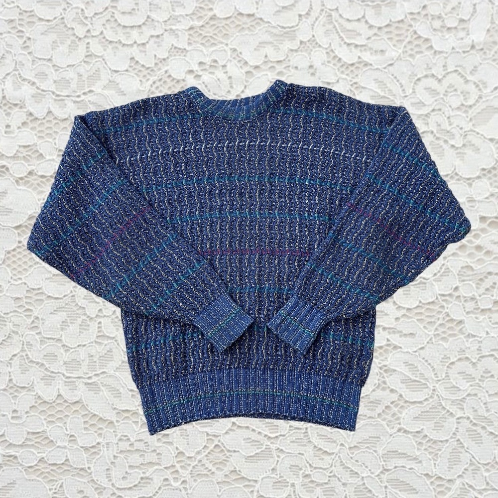 vintage‎ multicolored striped grandpa sweater